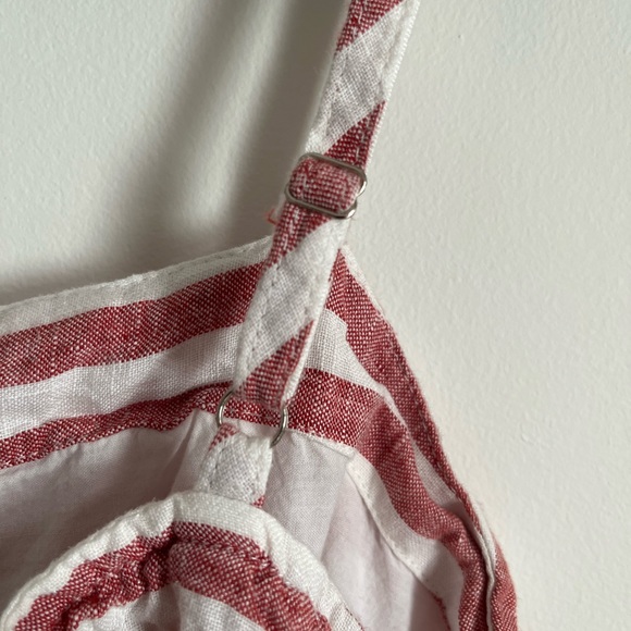 Striped Linen Romper - Picture 2 of 4